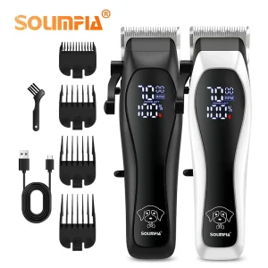 Professional Pet Hair Clippers USB Charging LED Display Electric Trimmer Machine