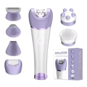 Professional Rechargeable Battery IPX7 Waterproof Women’s Epilator 36 Pairs Tweezer Wet Dry Electric Hair Remover for Legs Body