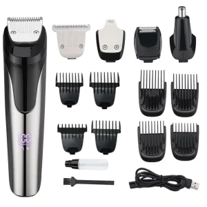 Professional Rechargeable Cordless Multifunctional Rechargeable Hair Trimmer Set for Men & Women Stainless Steel Blades