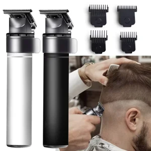 Professional Stainless Steel Beard Trimmer for Men Zero Gapped T Blade Cordless USB Rechargeable Edgers Hair Clippers