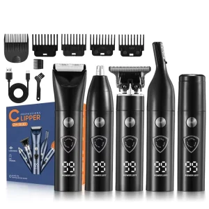 Professional USB Rechargeable Electric Men’s Body Hair Clipper Skin Safe Hair Trimmer for Household and Car Use
