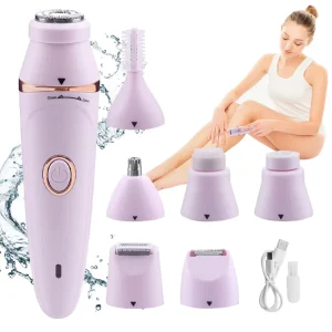 Rechargeable Electric Hair Shaver Washable Trimmer Multifunctional Women’s Hair Removal Device