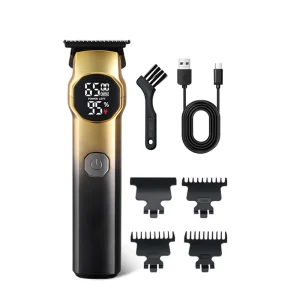 Rechargeable Electric Hair Trimmer for Clipper Powder Metallurgy Blade Pusher Stainless Steel for Household Use