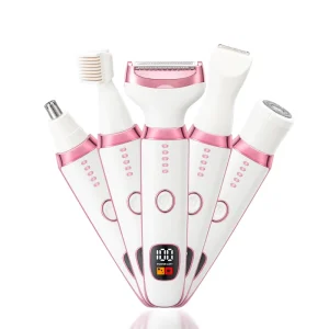 Rechargeable Lady Shaver Waterproof Electric Body Hair Removal Trimmer for Female LCD Display Electric Shaver