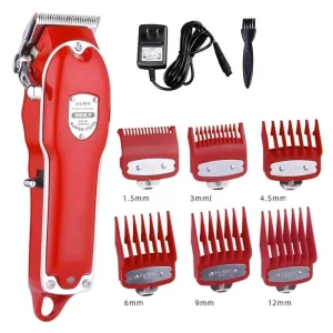 Red Barbershop Cutter Hair Cutting Machine Haircut Cordless Hair Clipper Professional Hair Trimmer for Men Pop Barbers 110 240v