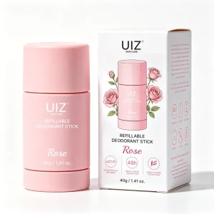 Refillable Deodorant Stick Probiotic Formula Sweat Odor Control Long Lasting Fragrance Underarm Solid Balm Antiperspirant Stick