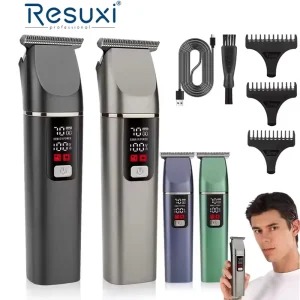 Resuxi JK-809 Men Grooming Trimmer Small Powerful LCD Display Electric Hair Trimmer for Barber
