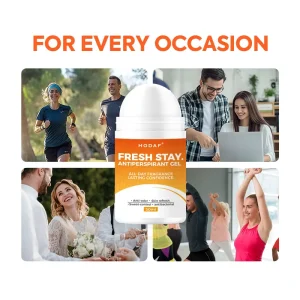 Roll On Antiperspirant Gel Mild Non Irritating Fresh Scent Deodorant Sweat and Odor Control for Daily Body Care