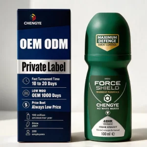 Roll on Antiperspirant Deodorant for Private Label OEM with Custom Scent and Low MOQ 48 Hour Protection 100ml