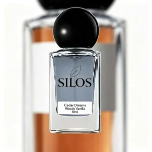 SILOS Cedar Dreams Unisex Eau Fraiche Liquid Woody Vanilla Luxury Perfume 50ml Long Lasting Fragrance