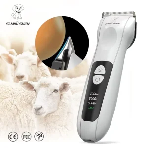 SiMAiSHEN T2B Electric Cordless Sheep Horse Hair Clipper with Curved Blade 35 Pieces Teeth Strong Power 7000RPM Dog Cat Trimmer