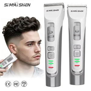SiMAiSHEN-T6 Professional Grade Barber Clipper Low Vibration Strong Power Hair Clipper Stainless Steel Blade Body Hair Trimmer
