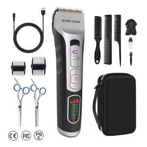 SiMAiSHEN X12 D OEM Barber Cordless Hair Cutting Machine Combo 7000Rpm Hair Clipper 2200mAh KC Certified Battery Trimmer