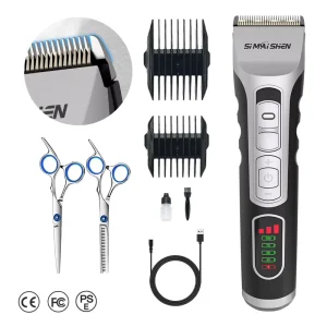 SiMAiSHEN X12 D OEM ODM Manufacturer Cordless USB Recharge Electric Hair Trimmer Set 7000Rpm 3 Speeds Men Hair Clipper Kit