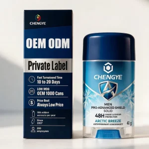 Stick Deodorant and Anti Perspirant for Private Label with Custom Scent Options and 48 Hour Formula Custom Packaging Available