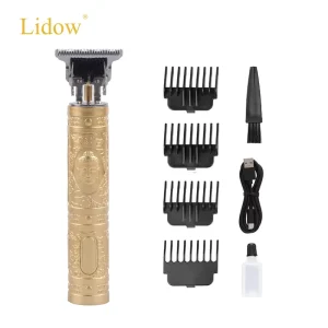 T9 Vintage zero Gap Hair Trimmer T Blade Rechargeable Hair Cut Trimmers Men Electric Hair Clipper