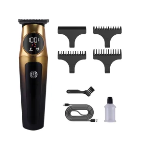 USB Rechargeable Electric Cordless Professional Hair Trimmer Stainless Steel Blades Vector Motor Men’s Haircut Household Outdoor