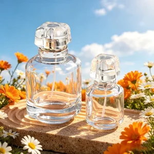 Unique Custom Matte Spray Luxury Empty Perfume Bottle Square Glass 50ml 30ml 75ml Refill Bottle