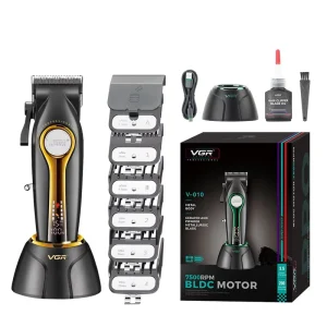 VGR V 010 BLDC Motor 7500RPM Hair Clippers Salon Professional Hair Trimmer for Men Cordless for Stylists and Barbers