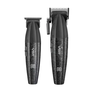 VGR V 640 DLC Blade 9000RPM Barber Combo Rechargeable Professional Hair Clipper Salon Professional Hair Trimmer