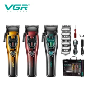 VGR V 668 Intelligent Variable Speed Metal Hair Clipper 11000 RPM Hair Trimmer Vector Motor Hair Salon Household Push Clipper
