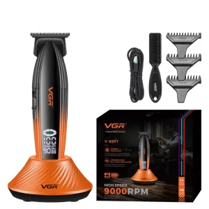 VGR V-889T Ceramic Blade 9000RPM Motor Hair Clippers Salon Professional Hair Trimmer Cordless for Stylists and Barbers Trimmer