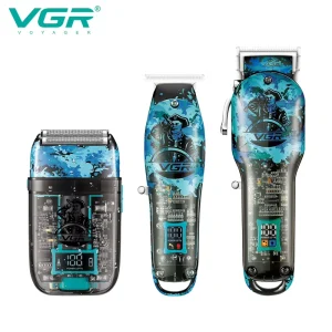 VGR645 Charging Waterproof Hair for Men Household Washable Digital Display Electric Trimmer Professional Oiled-Hair Shaving