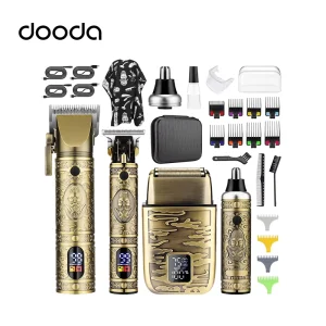 Vintage Metal Body Hair Cutting Machine Professional Barber Ears Nose Hair Trimmers Clippers Men’s Electric Shaver Set