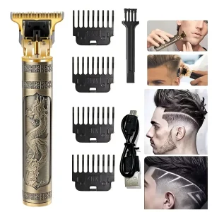 Vintage T9 Electric Hair Clipper Professional Hair Cutting Machine Home Shaver Trimmer for Men Beard Haircut Machine USB