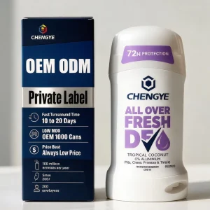 Whole Body Deodorant Stick for Private Label OEM with Custom Scent and Low MOQ 48 Hour Protection 50ml