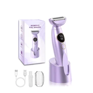 Women Foil Shaver Electric Razor USB Rechargeable 600mAh Lithium Iron Phosphate Battery Waterproof English