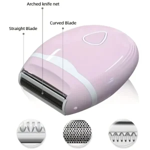 Women’s Bikini Legs Underarm Rotating Disc Electric Shaver Razor Hair Removal Trimmer Cordless Wet/Dry Use Household & Car