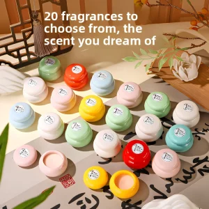 Women’s Eco Friendly Professional Long Lasting Citrus Floral Woody Fresh Scent Solid Perfume Balm Gift Set Mini Portable Daily