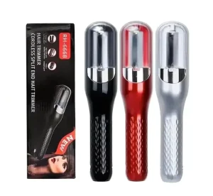 XBH Cordless Split End Remover Portable Professional 2 in 1 Straighten Repair Hair Cutting Split End Trimmer for Women Hair Care
