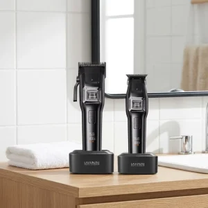 YX-0006 Cordless Professional Hair Trimmer and Clipper Set Visible Rotary BLDC Motor DLC Blade Maquinas De Barberia Hair Clipper