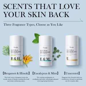 for Cooling Combination Eucalyptus Mint Natural Long Lasting Deodorant Balm Probiotic PH Balanced Aluminium free